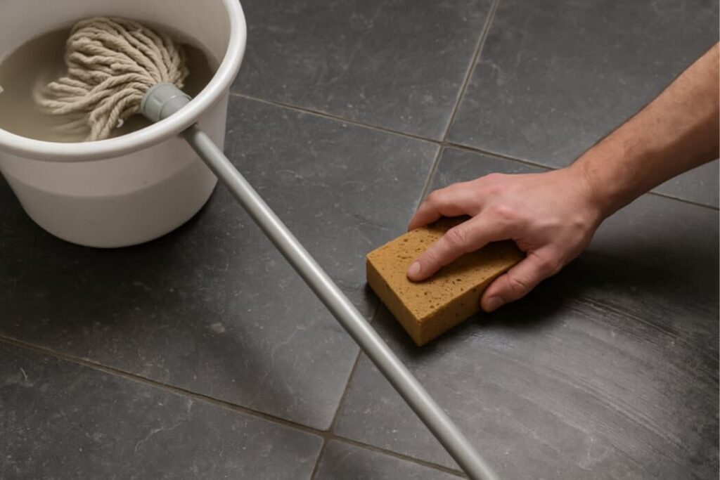 Hoe maak je belgisch hardsteen schoon?