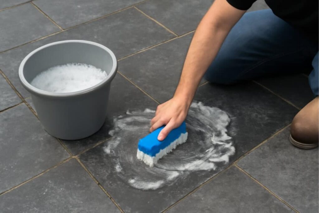 Hoe maak je chinees hardsteen buiten schoon?