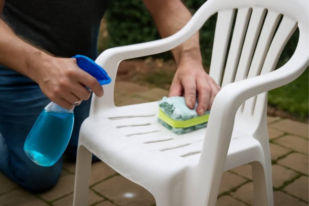 Hoe maak je kunststof tuinmeubelen schoon?