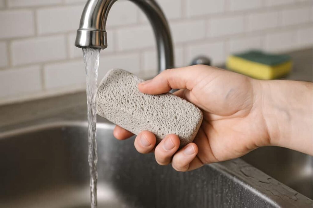 Hoe maak je puimsteen schoon?