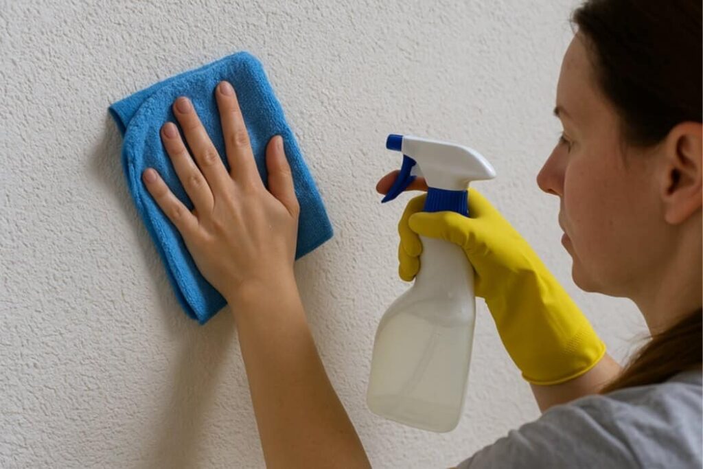 Hoe maak je spachtelputz schoon?