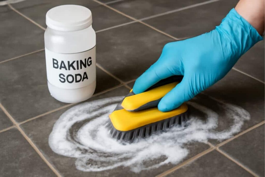 Hoe maak je een tegelvloer schoon met soda?