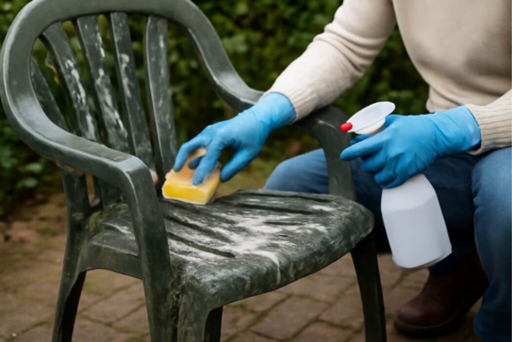 Hoe maak je tuinstoelen schoon?