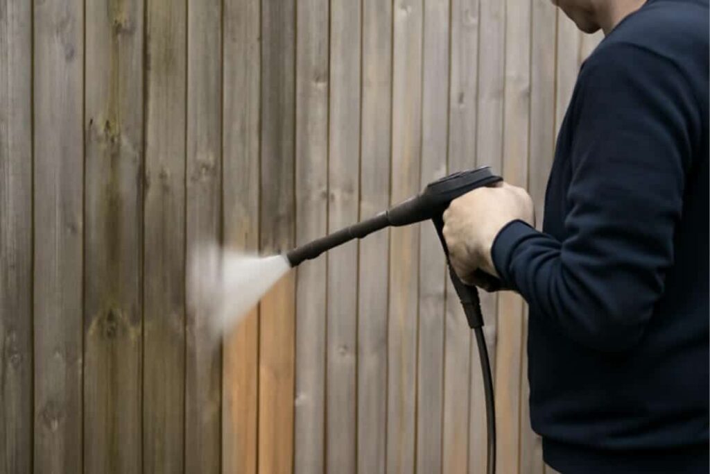 Hoe maak je een vergrijsde schutting schoon?