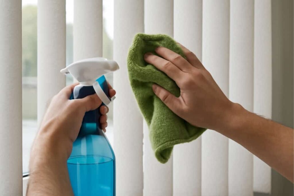 Hoe maak je verticale lamellen schoon?