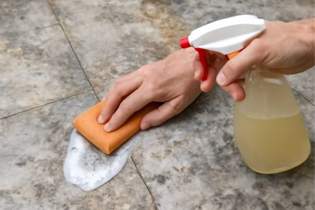 Hoe maak je verweerd marmer schoon?