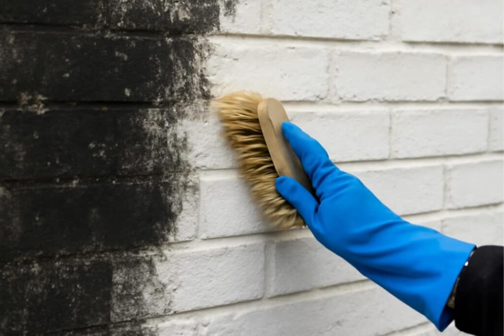 Hoe maak je zwarte aanslag op de buitenmuur schoon?